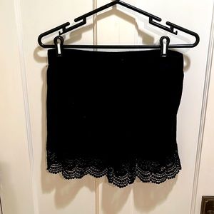 Little Black Mini Skirt Ribbed